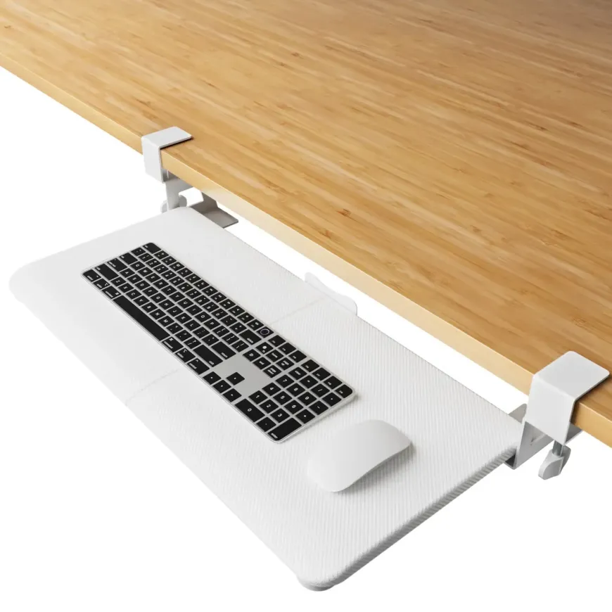 Under desk keyboard tray