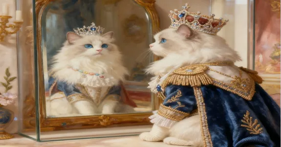 Museum quality frames with a ragdoll