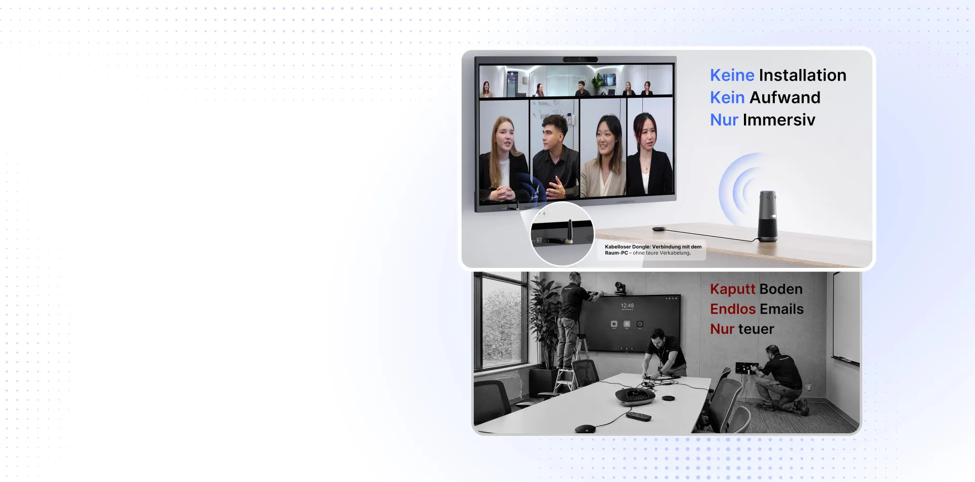 Menschen arbeiten mit dem NearHub Smartboard gemeinsam zusammen