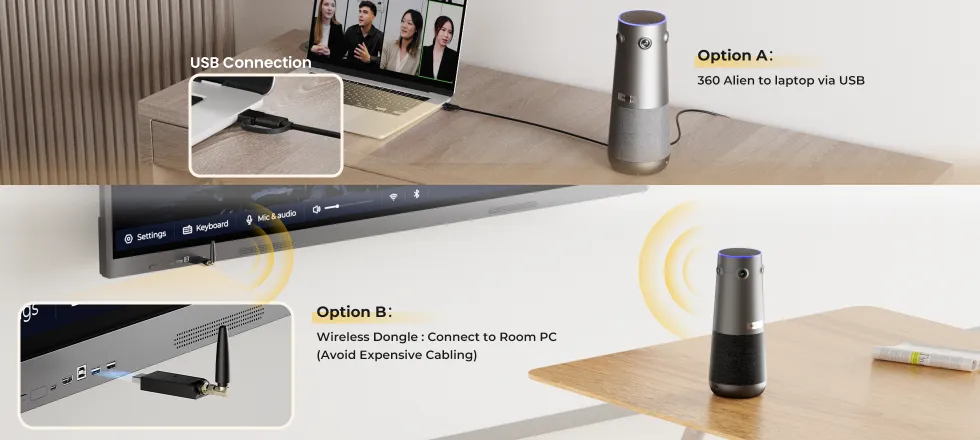 Plug & Play in Seconds with Dongle-Based Wireless Connection