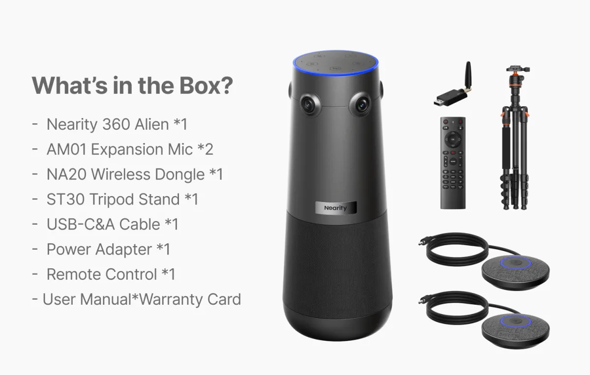 360 alien unboxing conference room camera