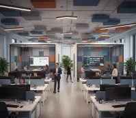 Amoderncollaborativeworkspacein2026featuringtheNearHubSProforintegratedhybridteamcollaboration