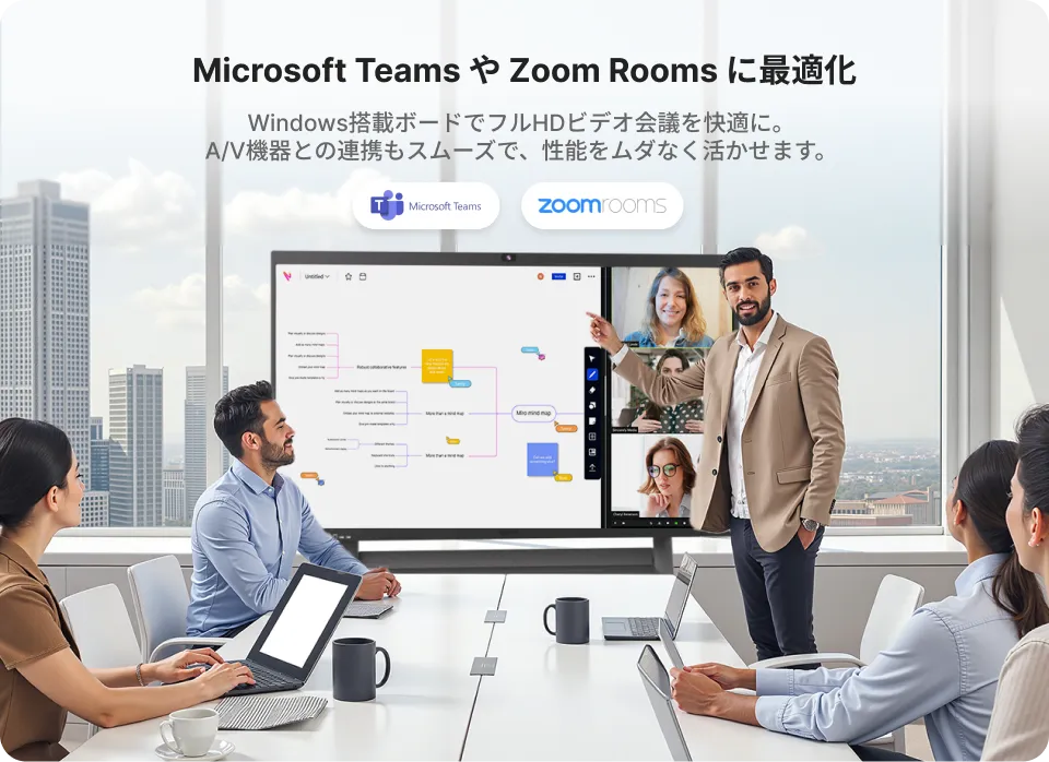 Zoomミーティング向けの共同作業対応電子ホワイトボードNearHub Board S Pro 