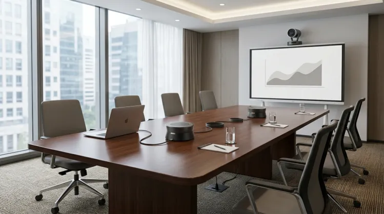 V410 and A20S placed in a hotel meeting room