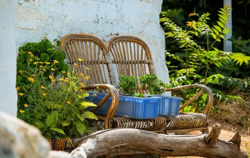 adjustable height stool with back cover.