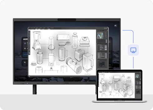 NearHub digital touch screen interactive smart whiteboard screen sharing