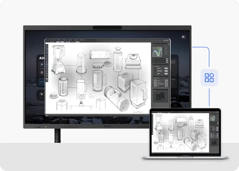 NearHub digital touch screen interactive smart whiteboard screen sharing