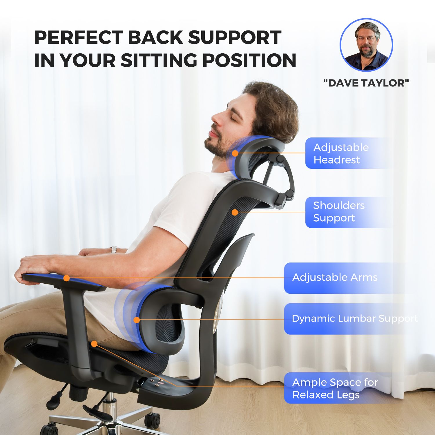 Ergonomic Chair for Tall & Large Person - NearHub