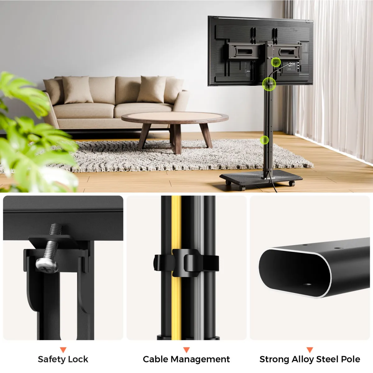 Details of tv carts on wheels