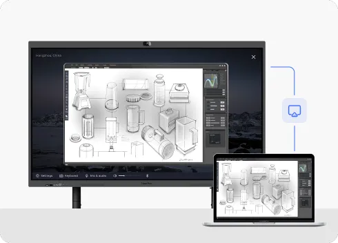 NearHub digital touch screen interactive smart whiteboard screen sharing