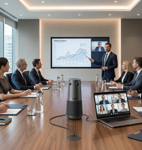 360 Alien video conferencing device for remote deposition