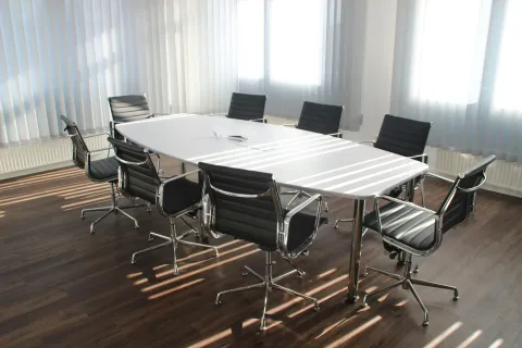 conference room with eight chairs