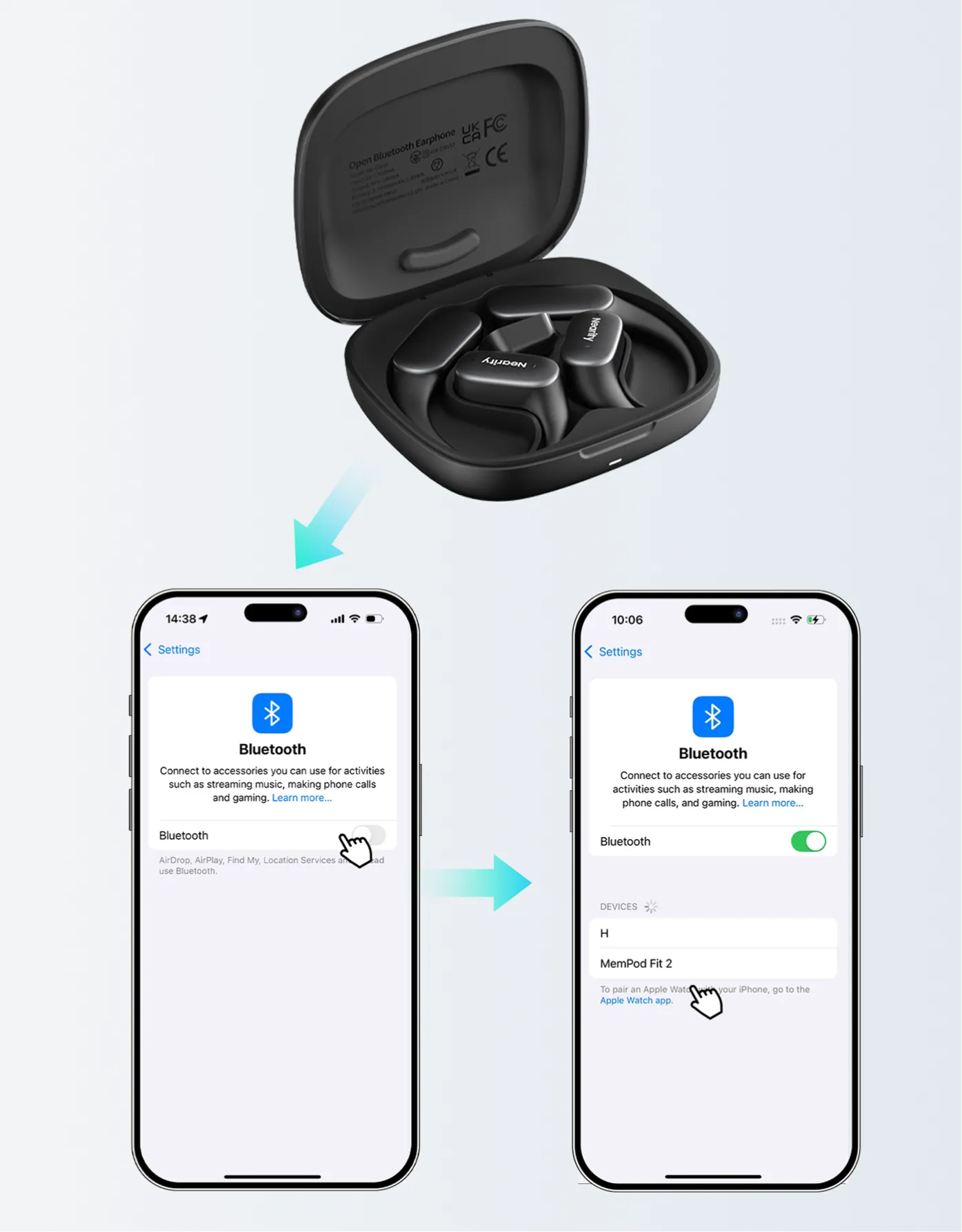 Bluetooth耳掛けワイヤレスイヤホン,ドングル付き低遅延ワイヤレス