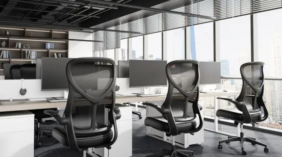 Black affordable ergonomic desk chair nearhub in the office