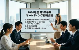 ファシリテーションスキルを運用して会議を進めている会社員