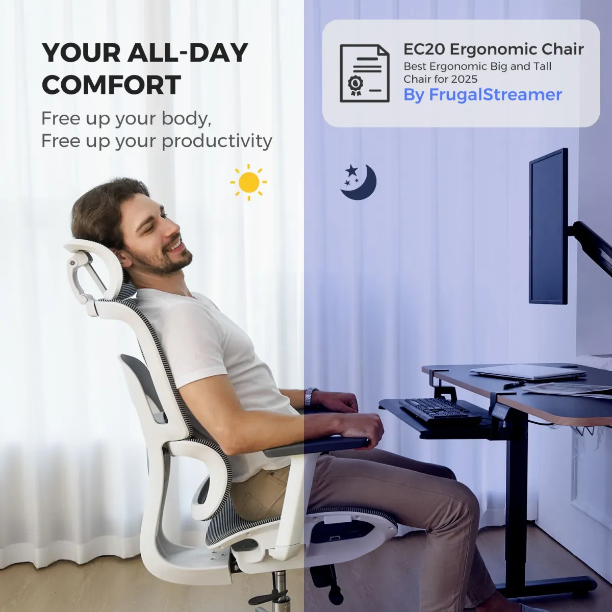 All day comfortable height adjustable chairs