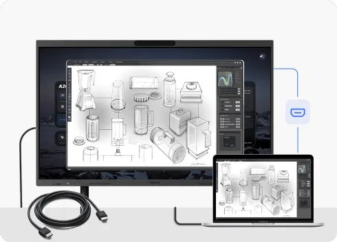 NearHub digital touch screen interactive smart whiteboard screen sharing