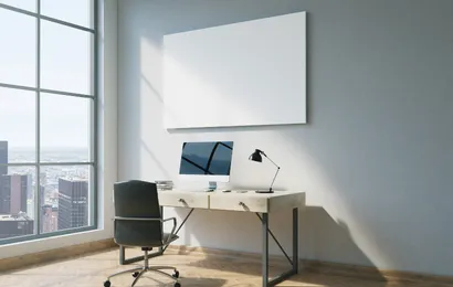 家庭用ホワイトボードが部屋にある