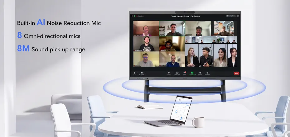 Immersive Hybrid Meetings with Every Face in Focus