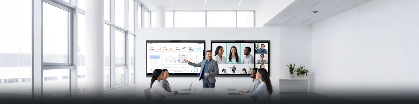 NearHub interactive touch screen conference room smartboard for Zoom meetings