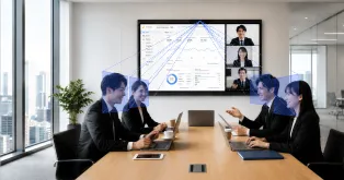 hybrid office meeting