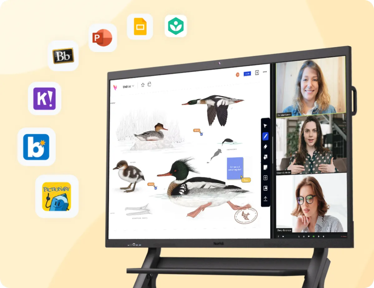NearHub Board S Pro interactive smart whiteboard for k12 classroom