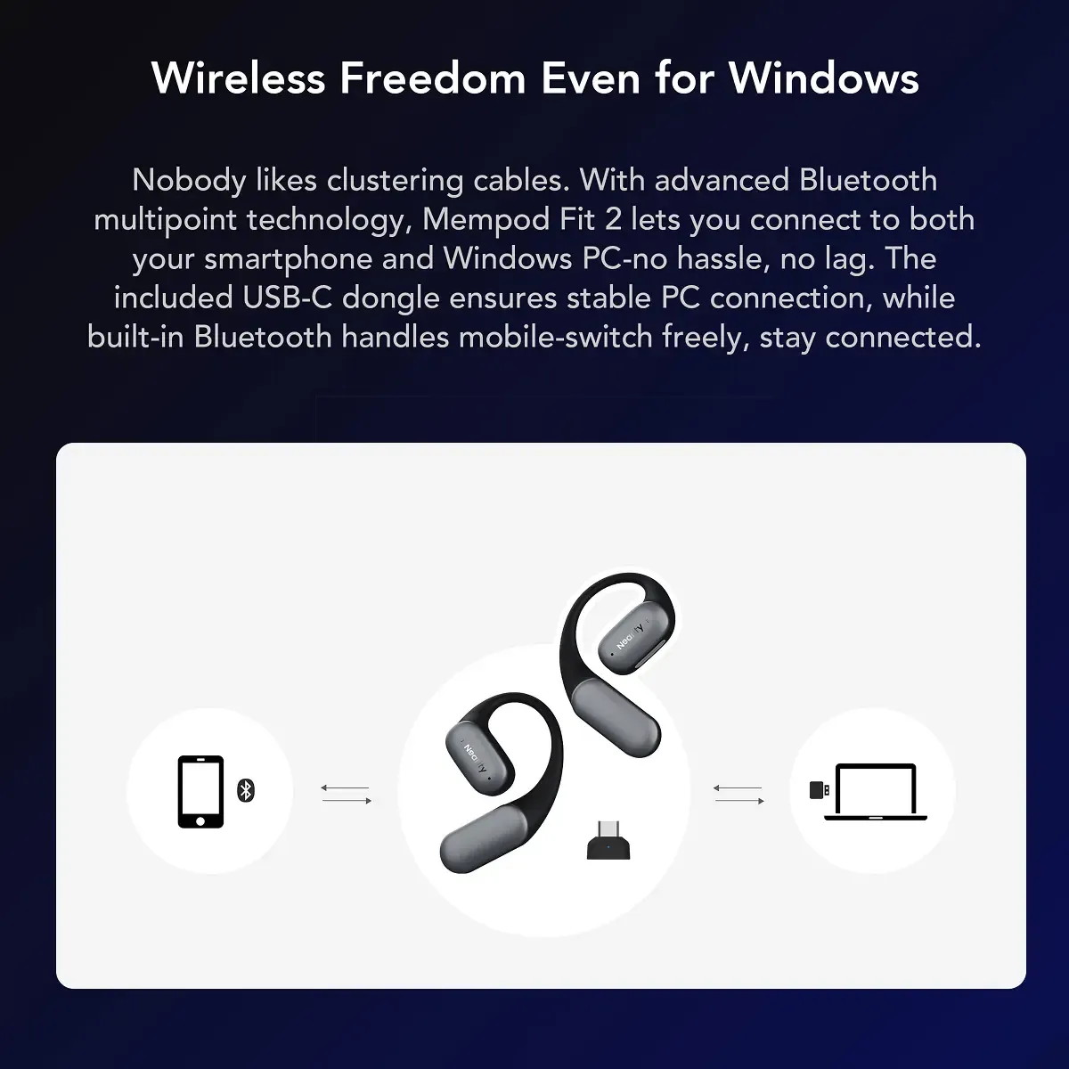 bluetooth earbuds for phone calls which can achieve seamless connection with pc and phone