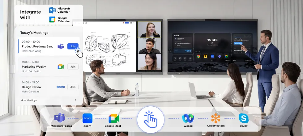 Native Meetings from Your Synced Calendar
