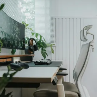 White headrest for office chair