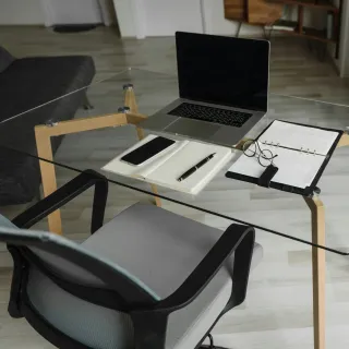 Black orthopaedic chairs