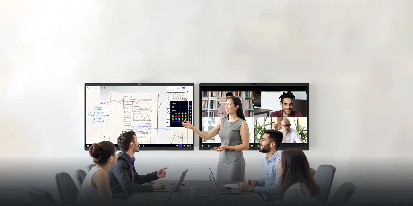 NearHub interactive touch screen conference room smartboard for Zoom meetings