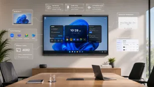 A modern meeting room display is a workflow terminal—not just a screen.
