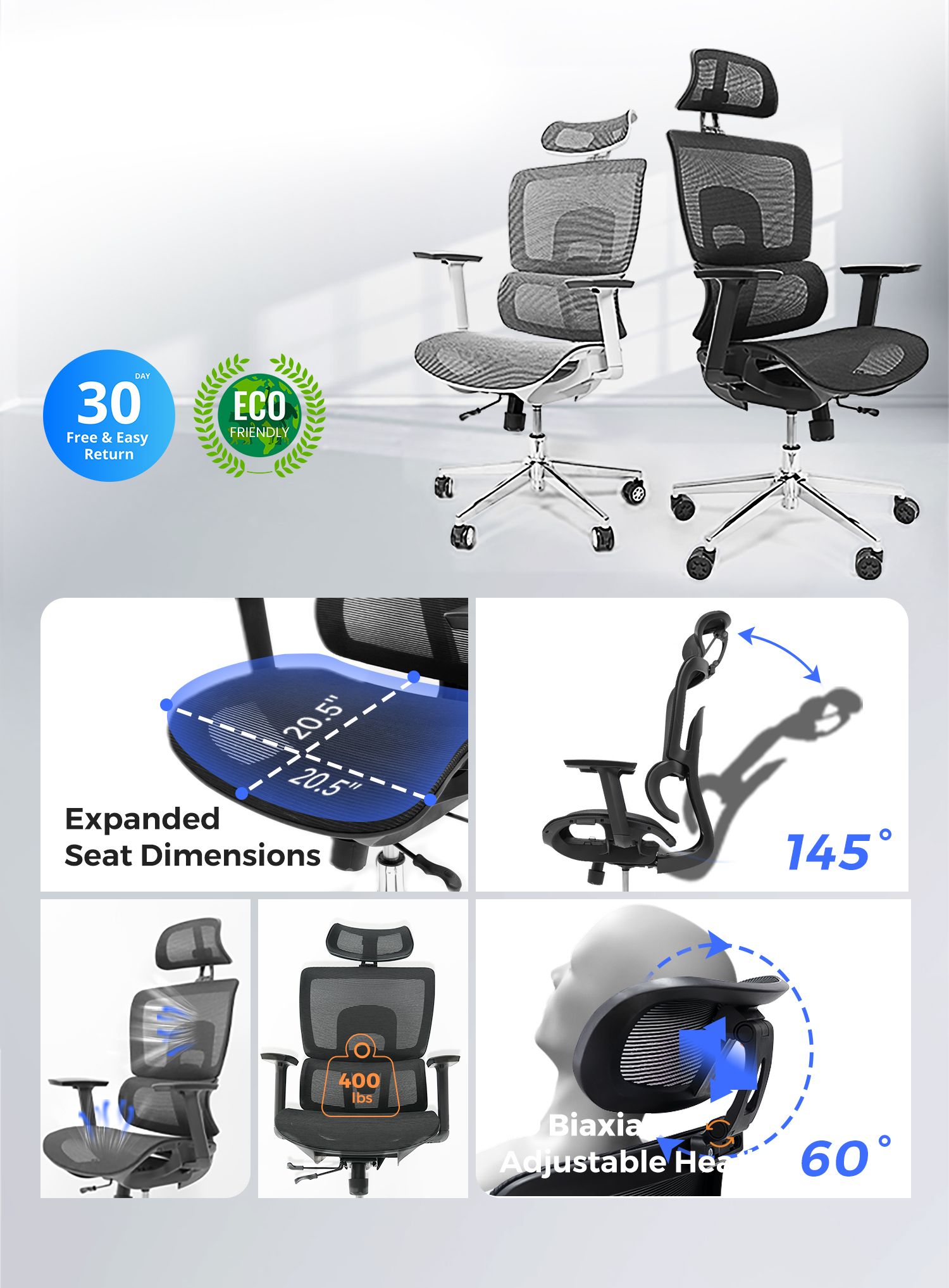 NearHub EC20 | 高身長・大柄な方向けのエルゴノミクスオフィス