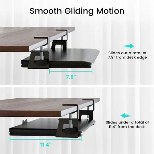 NearHub Ergonomic Clip-on Keyboard Tray for Better Comfort