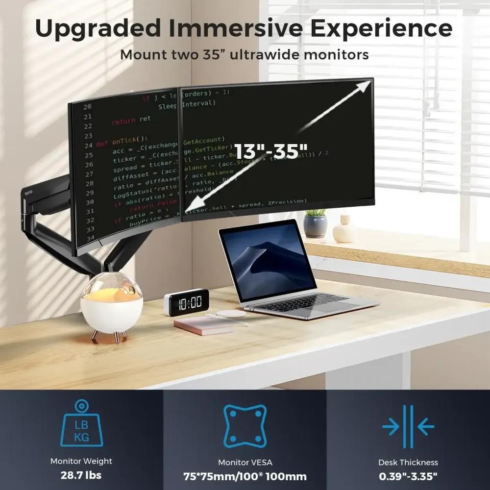 NearHub MA40 double monitor desk stand