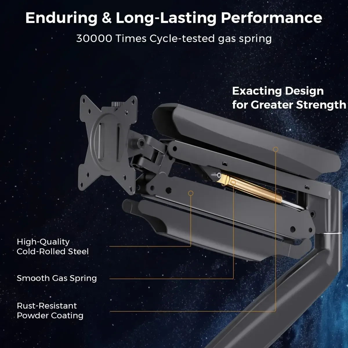 NearHub  black double monitor desk stand