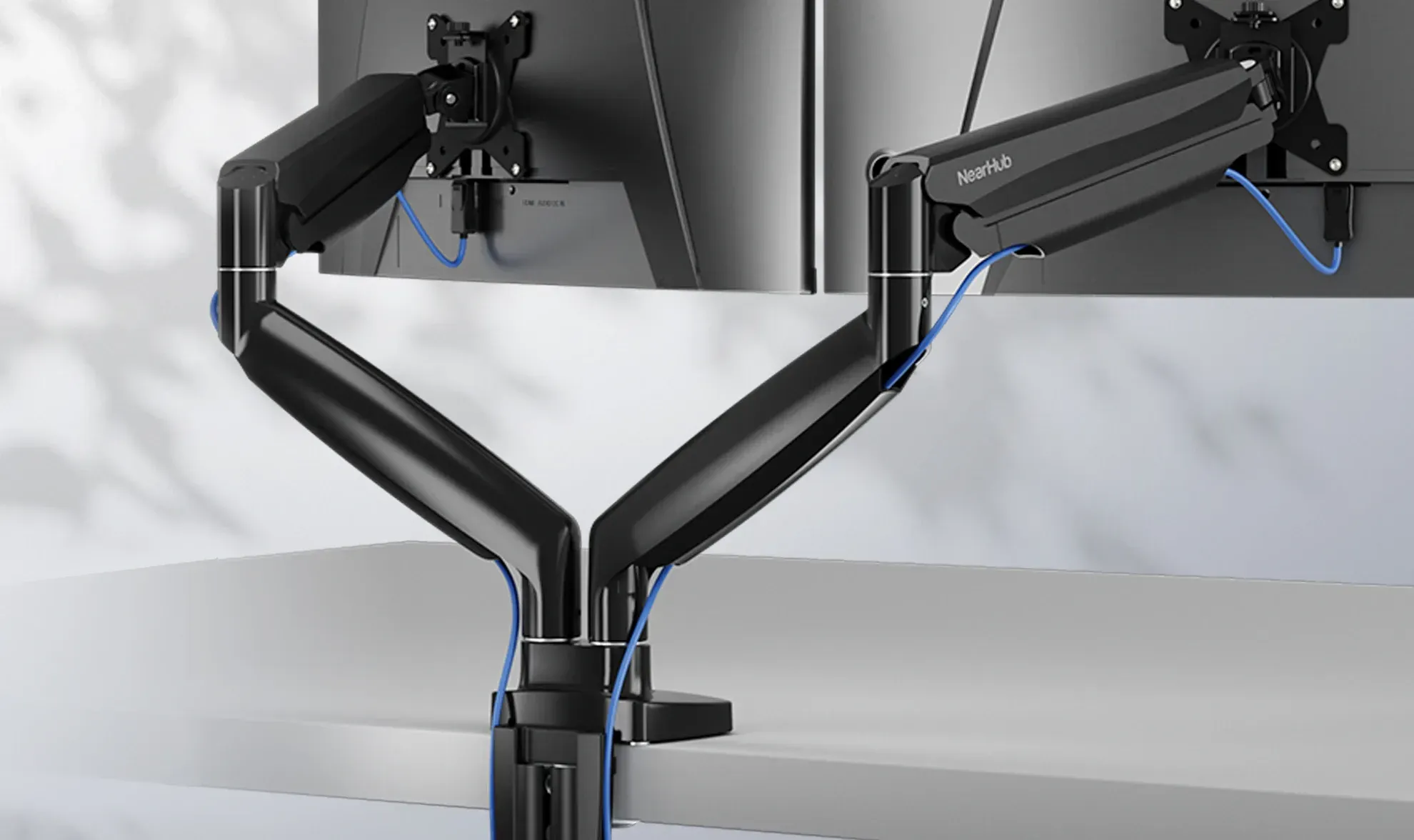 NearHub Ergo dual screen desk mount for desks MA40