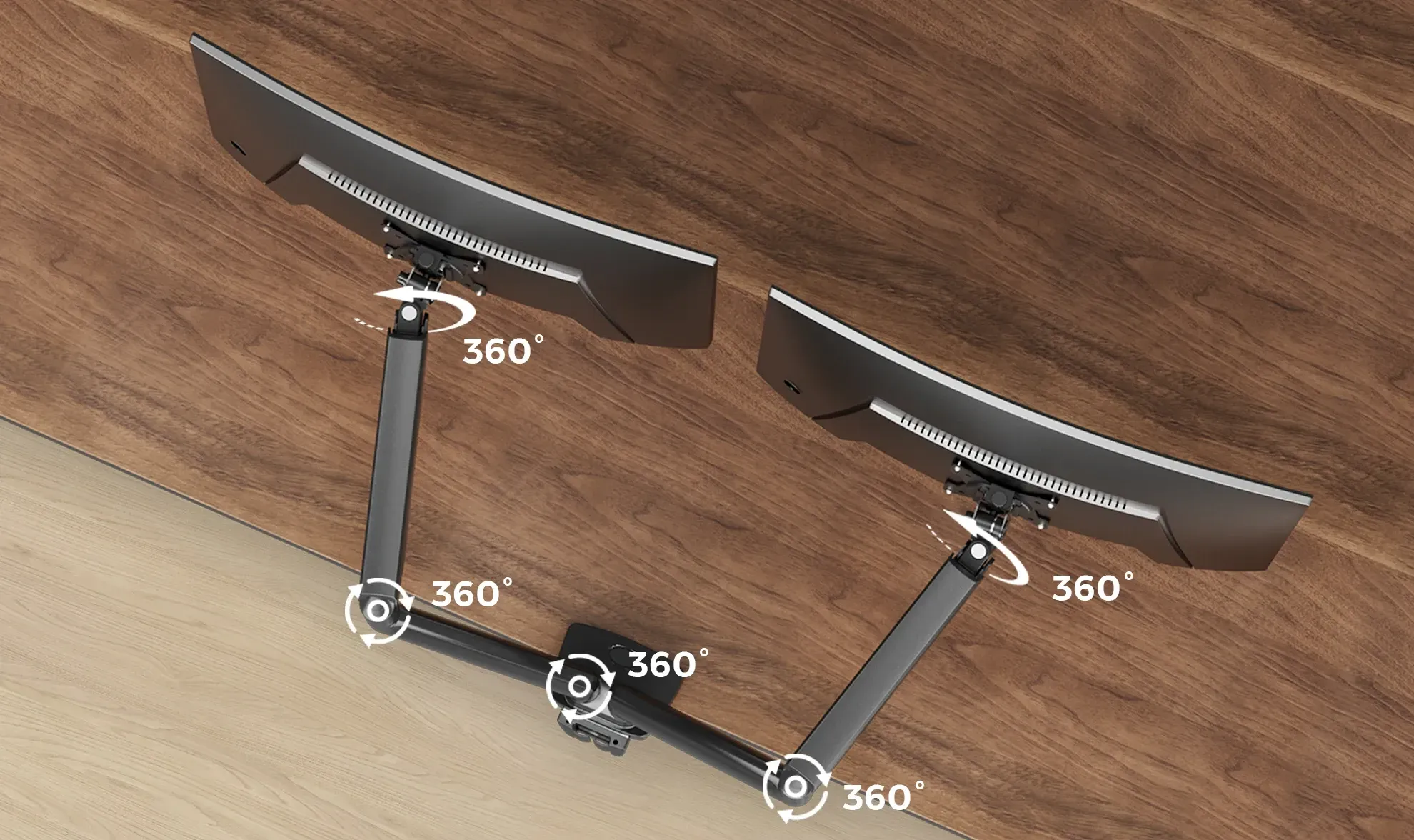 NearHub Ergo dual screen desk mount MA40