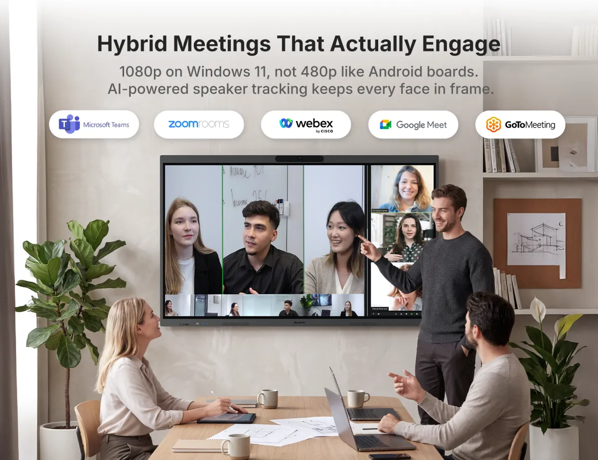 NearHub Board Max collaborative interactive smart whiteboard for zoom meetings