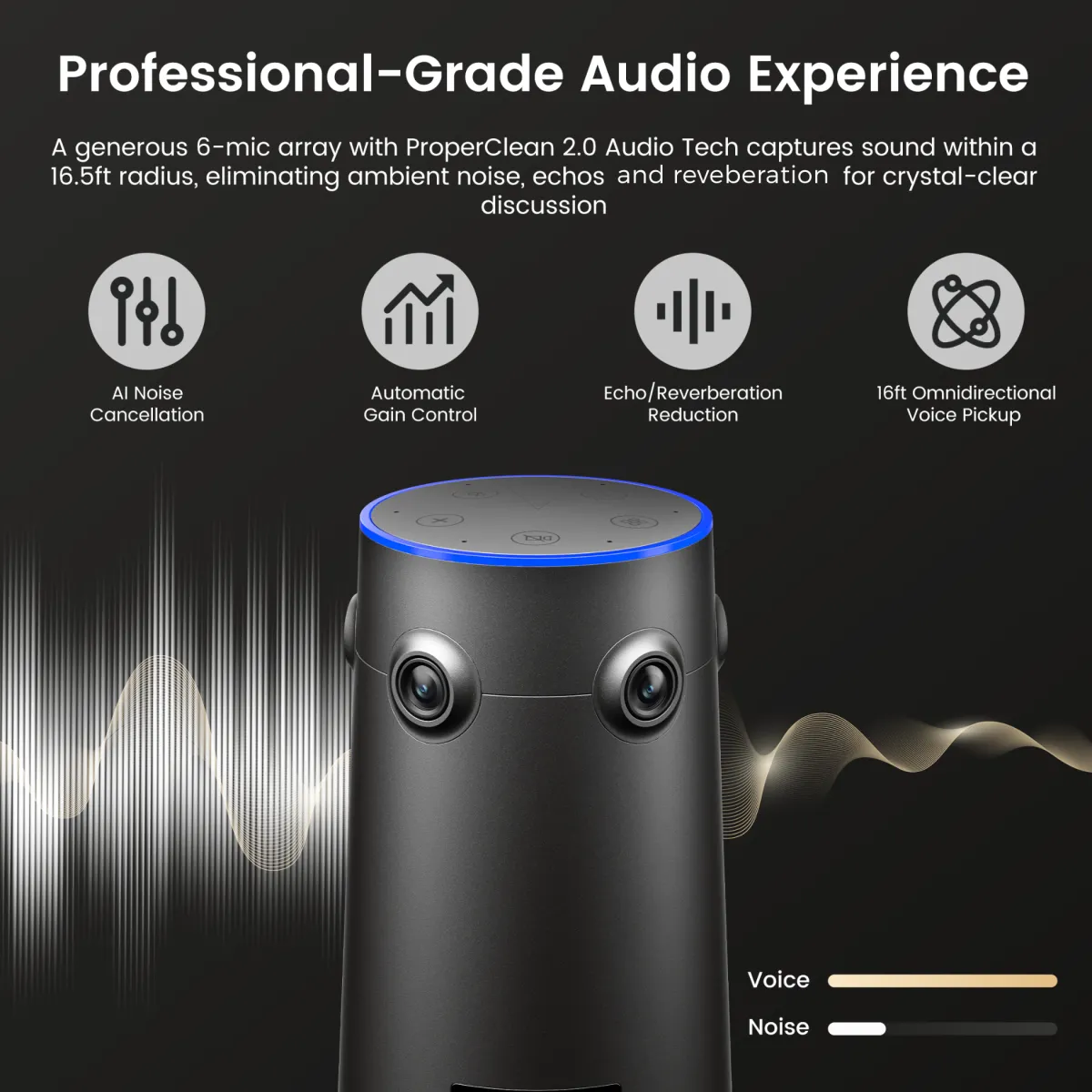 Nearity 360 Alien smart conference camera compare to owl labs 4+ for hybrid meeting room