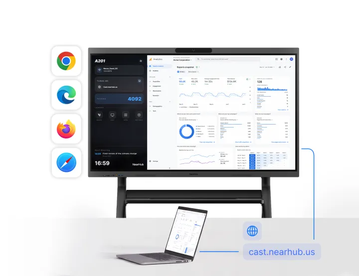 NearHub touch screen whiteboard software and apps free