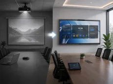 projector to interactive display meeting room