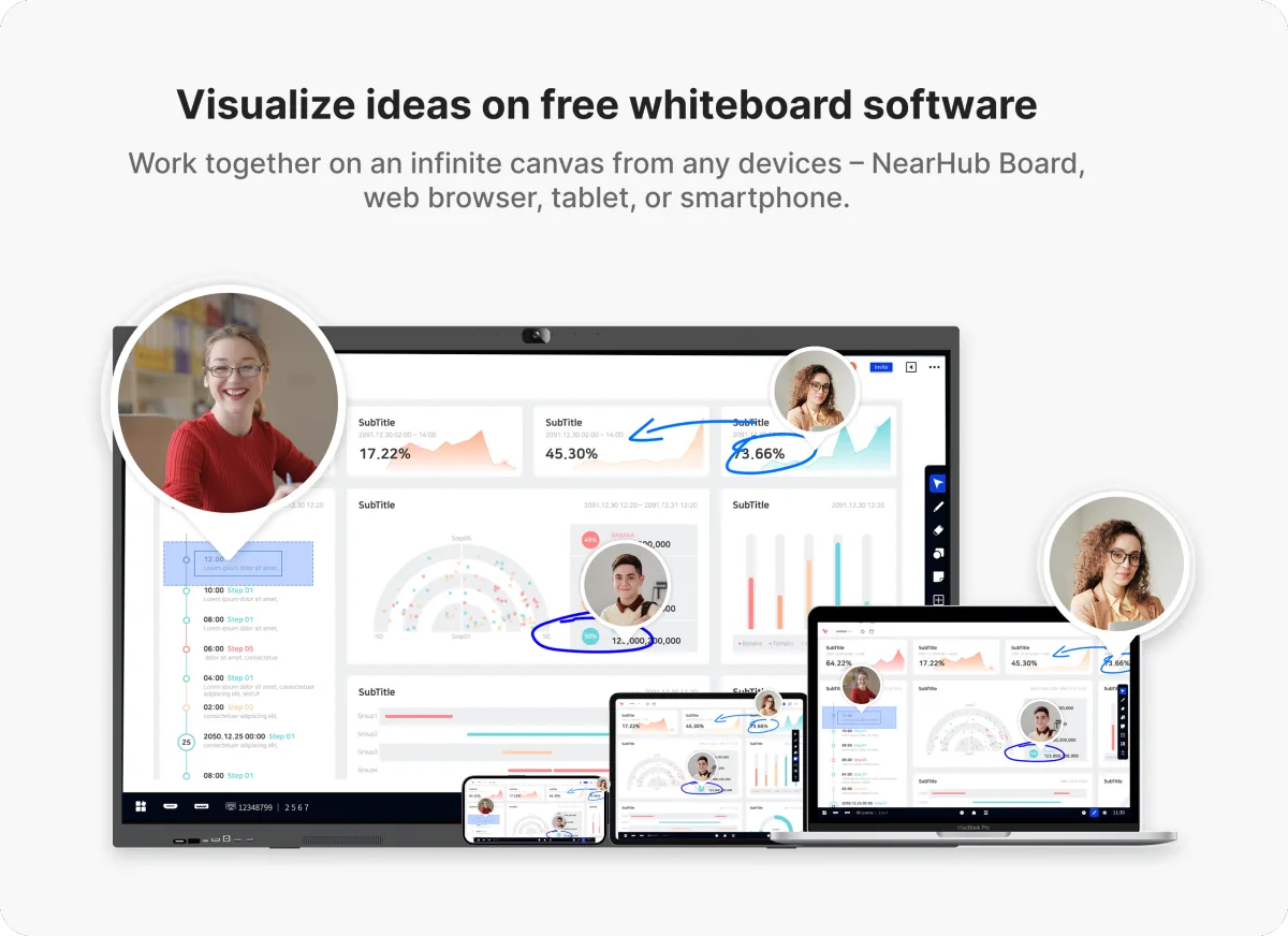 Nearhub Board S pro touch screen canva whiteboard software for windows free