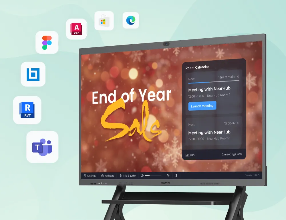 NearHub Board S Pro interactive smart whiteboard for business meeting