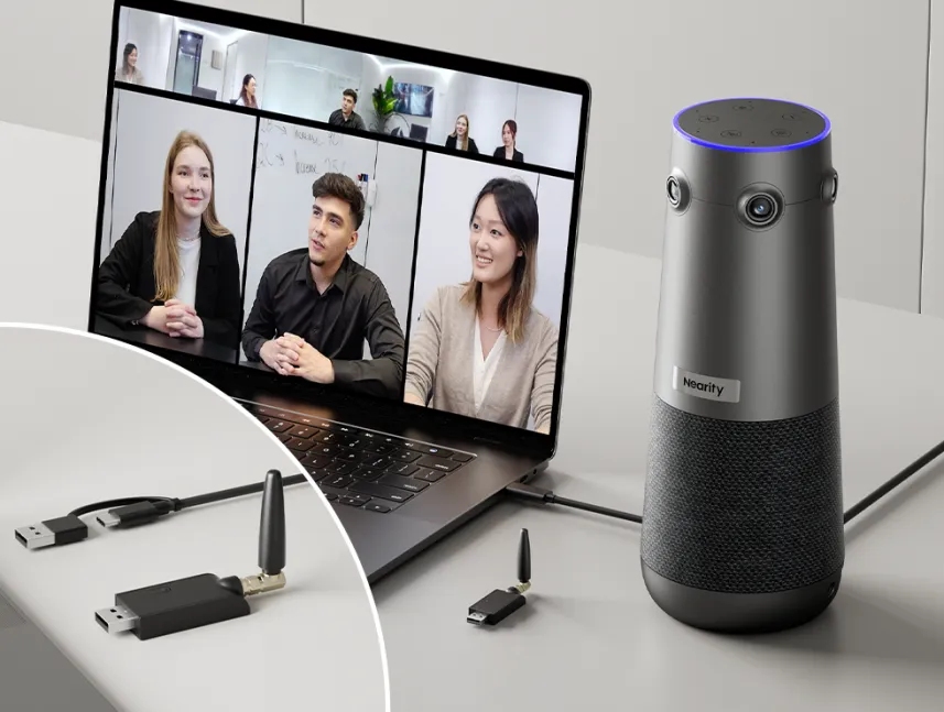 Nearity 360 Allien Conference Camera for business in a conference room