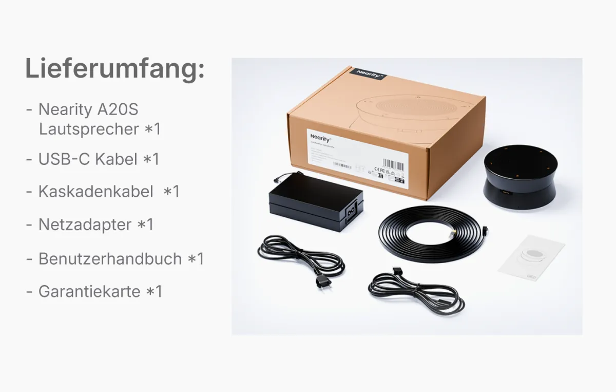 shop a20s unboxing conference speaker 5