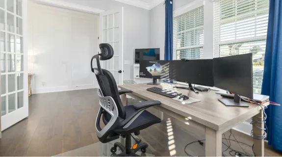 Black ortho chair for back pain