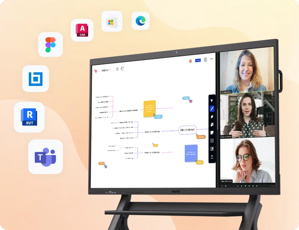 NearHub Board S Pro interactive smart whiteboard for business meeting