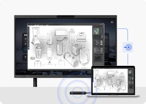 NearHub digital touch screen interactive smart whiteboard screen sharing