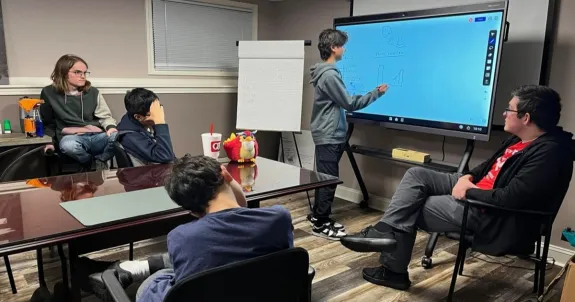 Teambesprechung mit active whiteboard